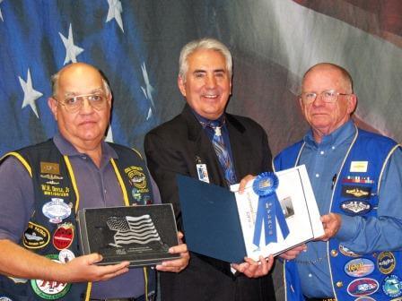 Accepting 1st Place Award - Veterans Service Organization Floats