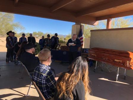 Kenneth Meeks interment at National Cemetery of AZ