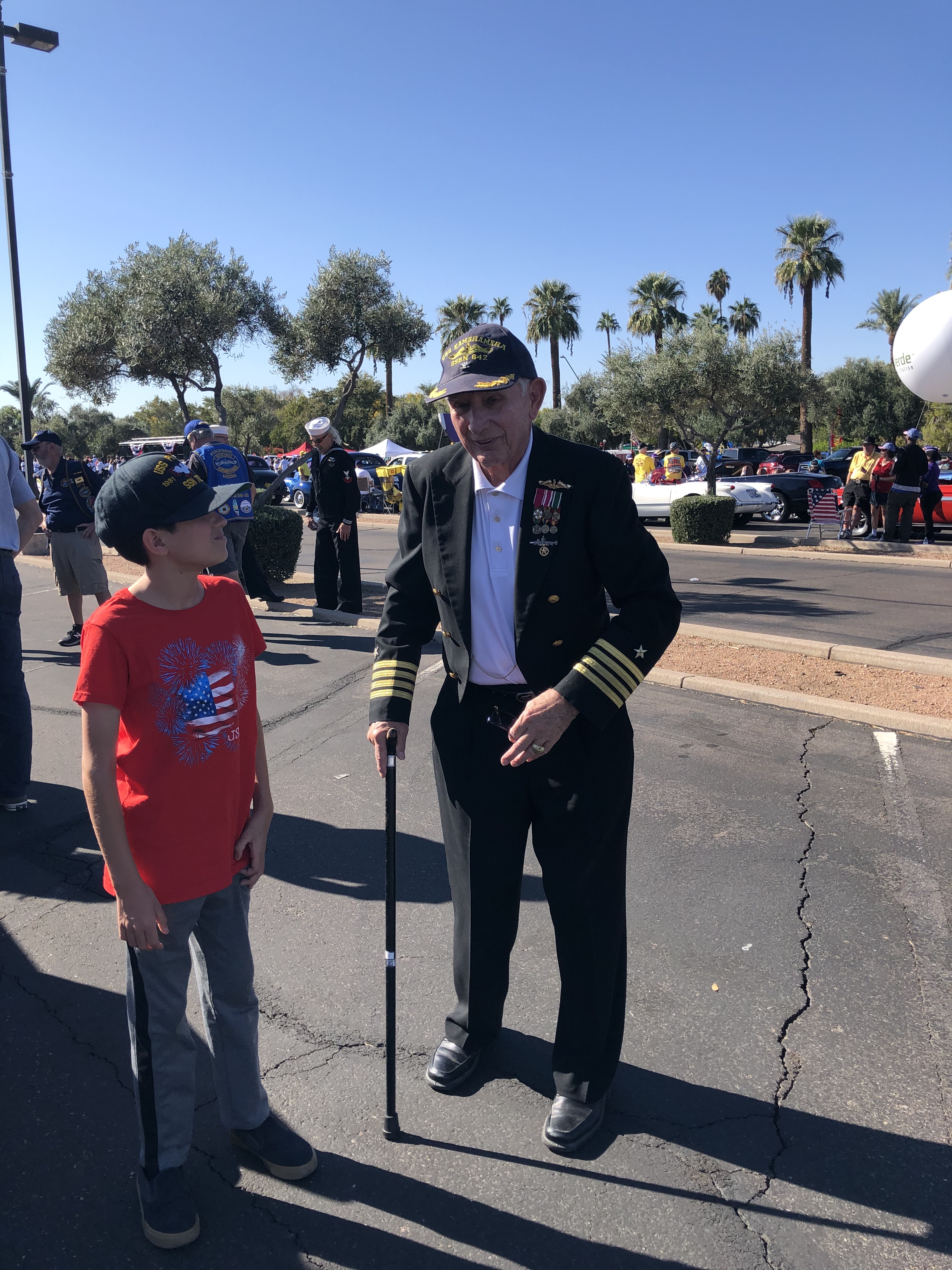 Capt. Dick Noreika at the Phoenix Veterans' Day Parade, 11/11/19.