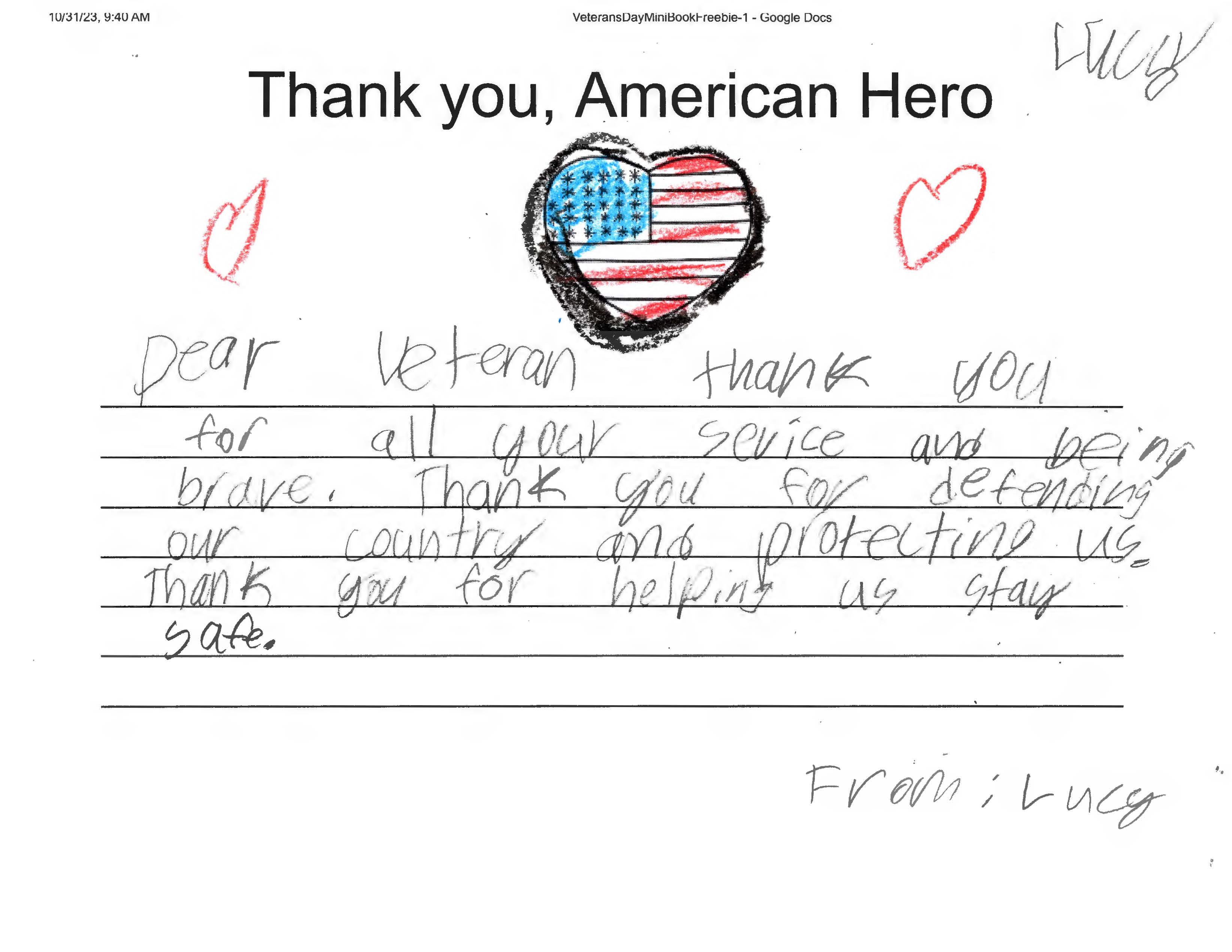 2024 Sierra Verde Elementary Veteran Appreciation Photos