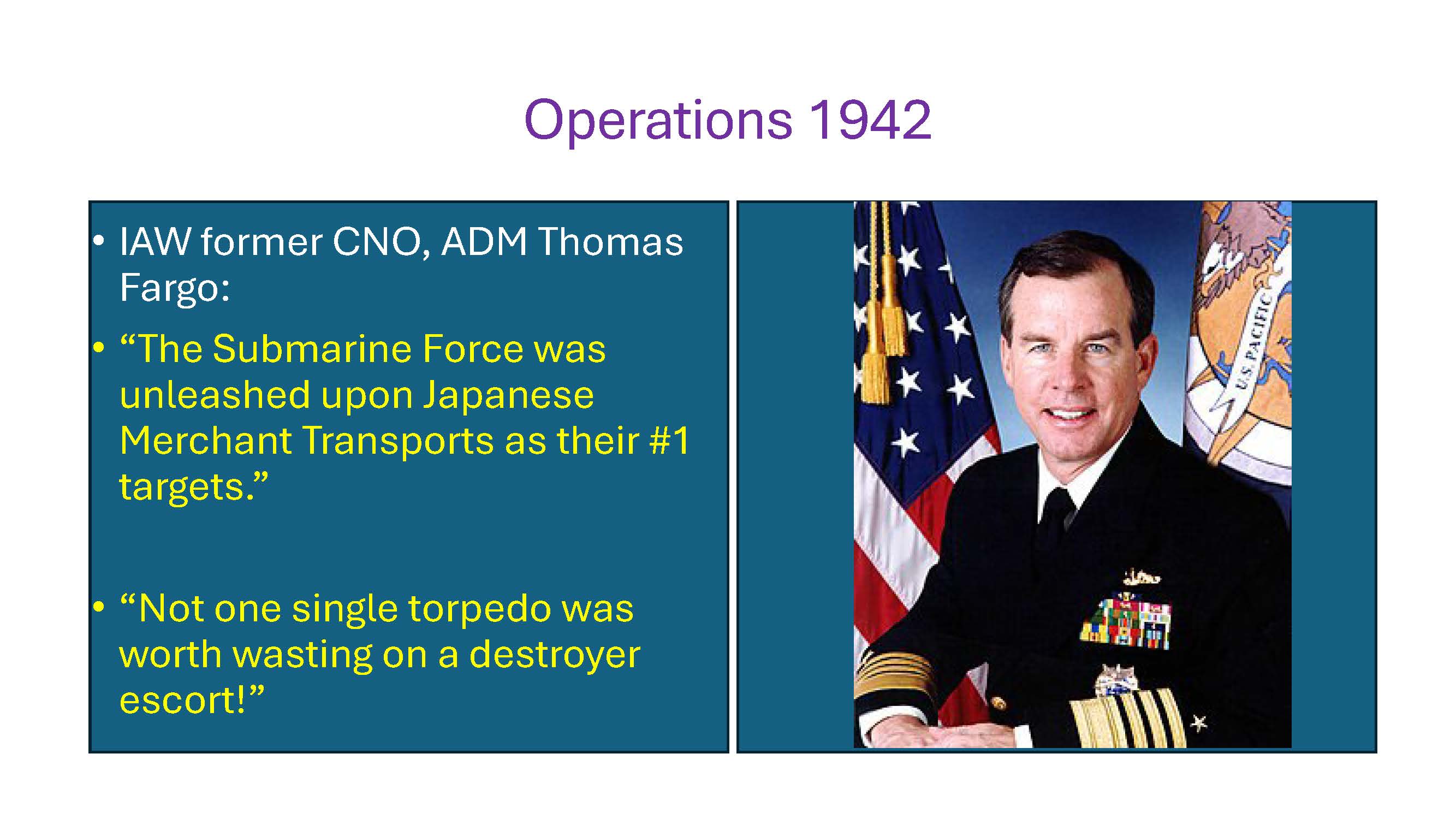 Initial Response Phase 1941 - 1942 (S-Boats & Fleet Boats) slides