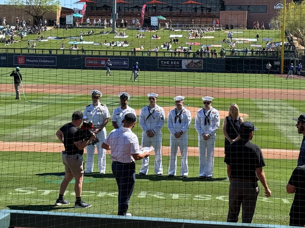 USS Arizona crew visits Salt River Fields at Talking Stick