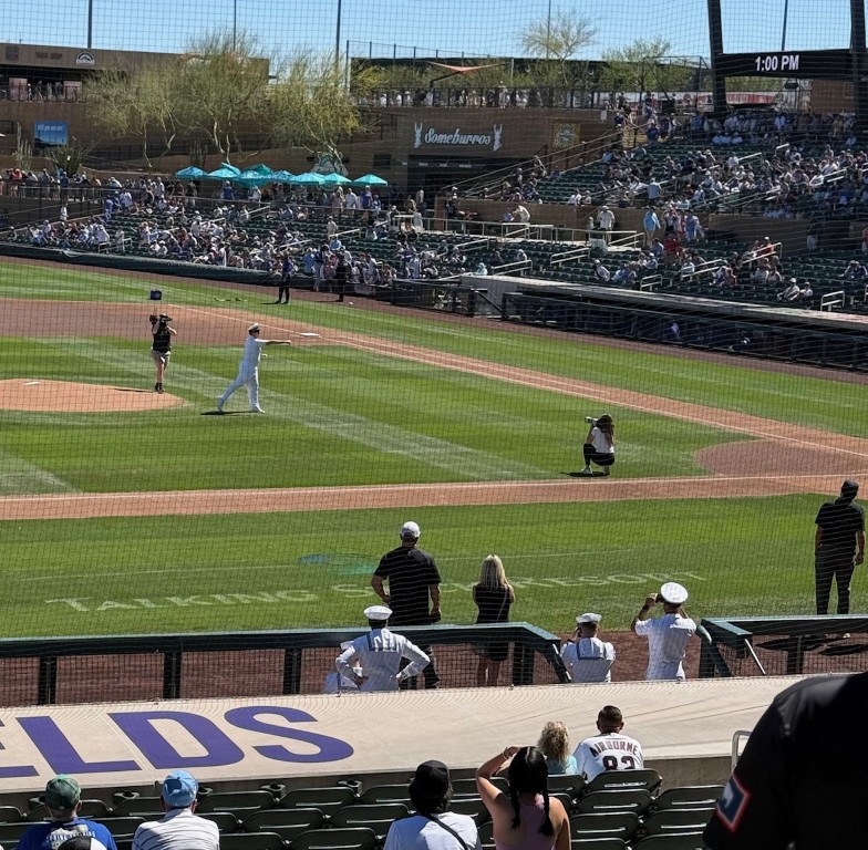 USS Arizona crew visits Salt River Fields at Talking Stick
