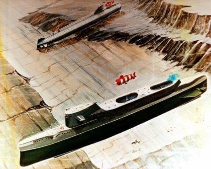 An artist conception of the use of India-class submarines.