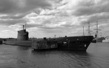 Soviet Zulu-class submarine on the surface.